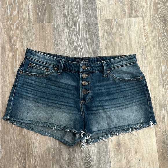 Lucky Brand Pants - Lucky Brand Women's Dark Blue Jean Shorts